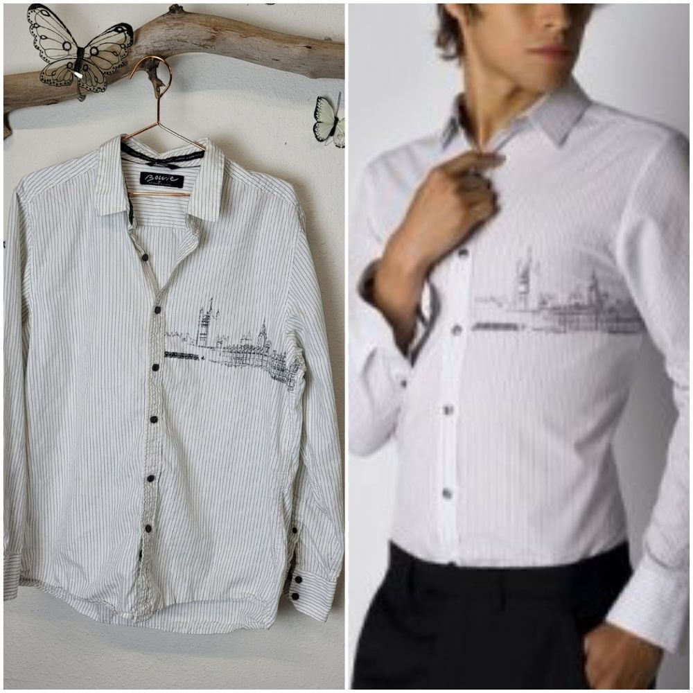 Bowie by Keanan Dufty London skyline button up